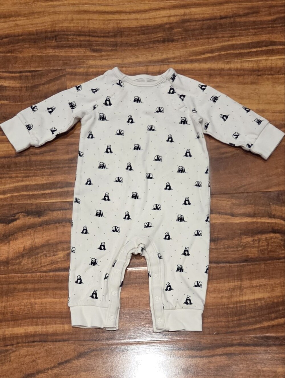 Janie and Jack EUC 3-6 Months Panda One-Piece Romper